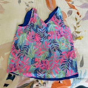 Lilly Pulitzer Florin reversible flowy top - like new!